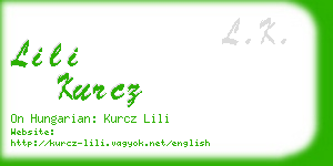 lili kurcz business card